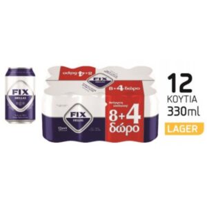FIX ΜΠΥΡΑ ΚΟΥΤΙ 330ML 8+4 *