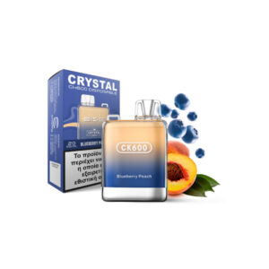 CRYSTAL ΗΛΕΚΤΡΟΝΙΚΟ ΤΣΙΓΑΡΟ 2ML (600 PUFFS) Nicotine 20mg/ml BLUEBERRY PEAC *