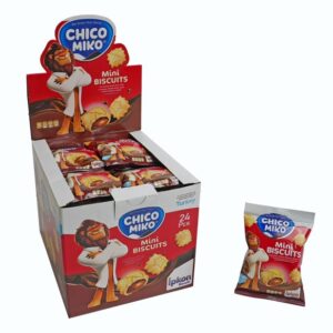 CHICO MIKO MINI BISCUITS ΦΑΤΣΟΥΛΕΣ ΜΕ ΓΕΜΙΣΗ ΣΟΚΟΛΑΤΑ ΣΑΚΟΥΛΑΚΙ 30GRX24TEM *