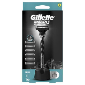 Gillette Mach 3 Charcoal Ξυραφάκι Σώματος με Ανταλλακτικές Κεφαλές 3 Λεπίδων & Λιπαντική Ταινία 6τμχ