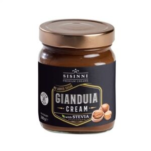 SISINNI ΚΡΕΜΑ ΣΟΚΟΛ.GIANDUIA ΜΕ ΣΤΕΒΙΑ 380GR (ΓΥΑΛΙΝΟ) *