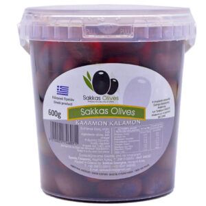 ΕΛΙΕΣ 600GR ΚΟΥΒΑΔΑΚΙ ΜΑΥΡΕΣ SAKKAS OLIVES *