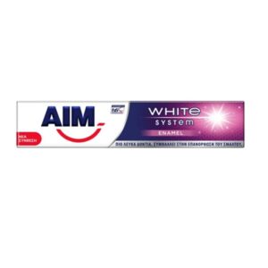 AIM ΟΔΟΝΤΟΚΡΕΜΑ 75ML WHITE SYSTEM ENAMEL ΜΩΒ *