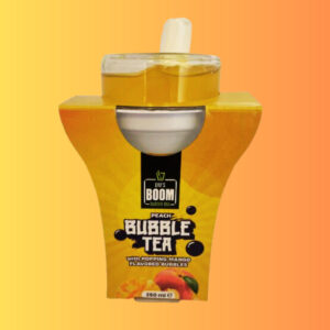 BUBBLE TEA 250ML ΡΟΔΑΚΙΝΟ ΜΕ ΦΟΥΣΚΕΣ ΜΑΝΓΚΟ *