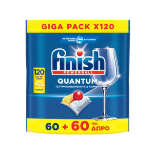 FINISH ΤΑΜΠΛΕΤΕΣ 120 GIGA PACK ALL IN 1 QUANTUM ΛΕΜΟΝΙ (60+60) *