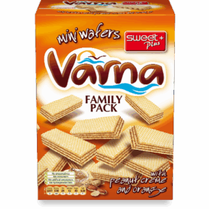 VARNA MINI WAFERS PEANUT AND ORANGE 260GR *