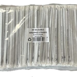 ΚΑΛΑΜΑΚΙΑ ΠΛΑΣΤΙΚΑ REUSABLE 500ΤΕΜ ΦΡΑΠΕ ΜΑΥΡΑ ΣΕ ΘΗΚΗ *