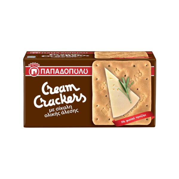 ΠΑΠΑΔΟΠΟΥΛΟΥ CREAM CRACKERS ΟΛΙΚΗΣ ΑΛΕΣΗΣ 175GR * - Image 1