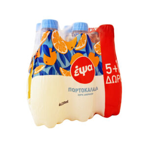 ΕΨΑ (6ΑΔΕΣ) ΠΟΡΤΟΚΑΛΑΔΑ ΧΩΡΙΣ ΑΝΘΡΑΚΙΚΟ 330ml 5+1 ΜΠΟΥΚΑΛΙ ΠΛΑΣΤΙΚΟ *