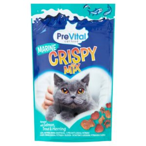 PREVITAL ΣΝΑΚ ΓΙΑ ΓΑΤΕΣ CRISPY MIX ΜΕΙΓΜΑ ΨΑΡΙΩΝ 60gr *