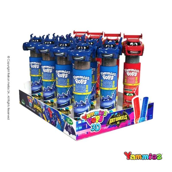 YAMMIES POPS 3D ΓΛΕΙΦΙΤΖΟΥΡΙ BATWHEELS DISPLAY 12ΤΕΜ * - Image 1