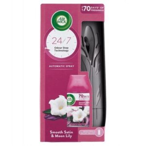 AIR WICK 250ml ΣΥΣΚΕΥΗ ΜΑΥΡΗ + SMOOTH SATIN&MOON LILY *