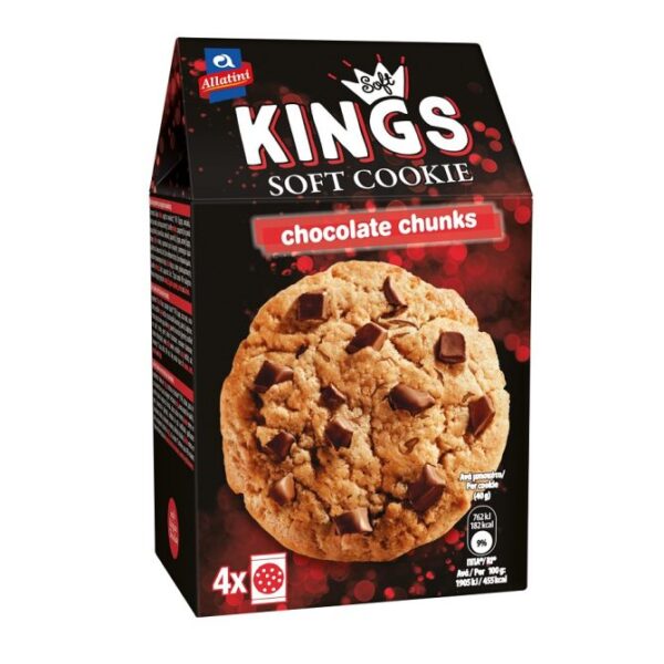 ΑΛΛΑΤΙΝΗ SOFT KINGS ΜΠΙΣΚΟΤΑ 4Χ40GR(160GR) ΜΕ ΚΟΜ.ΣΟΚΟΛΑΤΑ * - Image 1