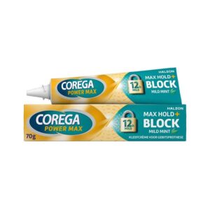 COREGA ΣΤΕΡΕΩΤΙΚΗ ΚΡΕΜΑ ΟΔΟΝΤΟΣΤΟΙΧΙΩΝ MAX HOLD+BLOCK MILD MINT 70gr *