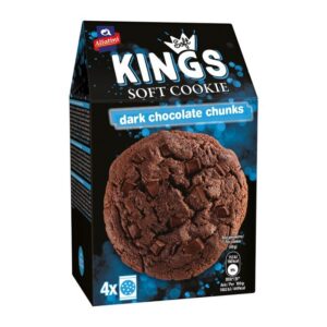 ΑΛΛΑΤΙΝΗ SOFT KINGS ΜΠΙΣΚΟΤΑ 4Χ40GR(160GR) ΜΕ ΜΑΥΡΗ ΣΟΚΟΛΑΤΑ ΚΑΙ ΚΟΜ.ΣΟΚΟΛΑ *