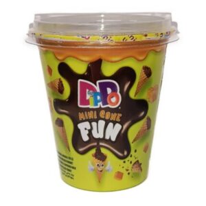 DIPPO ΜΙΝΙ CONE FUN ΧΩΝΑΚΙΑ ΜΕ ΓΕΜΙΣΗ ΑΛΜΥΡΗ ΚΑΡΑΜΕΛΑ 100GR ΚΥΠΕΛΑΚΙ *