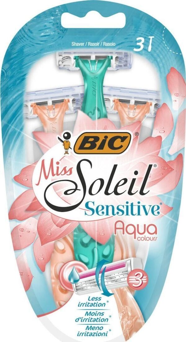 BIC ΞΥΡΑΦΑΚΙΑ MISS SOLEIL 3τεμ. SENSITIVE AQUA * - Image 1
