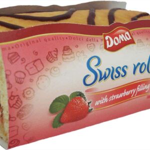 DOMA SWISS ROLL ΑΤΟΜΙΚΟ 115GR ΚΕΙΚ ΒΑΝΙΛΙΑ ΜΕ ΓΕΜΙΣΗ ΜΑΡΜΕΛΑΔΑ ΦΡΑΟΥΛΑ *