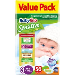 BABYLINO SENSITIVE ECON. No3 56TEM 4-9KG *