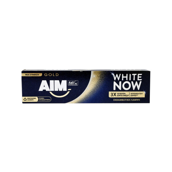 AIM ΟΔΟΝΤΟΚΡΕΜΑ 75ML WHITE NOW GOLD NEW * - Image 1