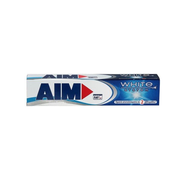 AIM ΟΔΟΝΤΟΚΡΕΜΑ 75ML WHITE SYSTEM ΜΠΛΕ * - Image 1