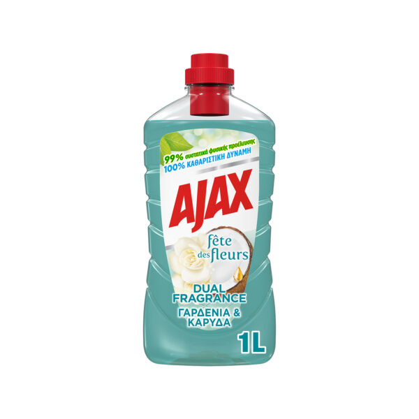 AJAX ΥΓΡΟ ΚΑΘΑΡΙΣΤΙΚΟ 1lt CARIBBEAN ΚΑΡΥΔΑ&ΓΑΡΔΕΝΙΑ (ΣΙΕΛ) * - Image 1