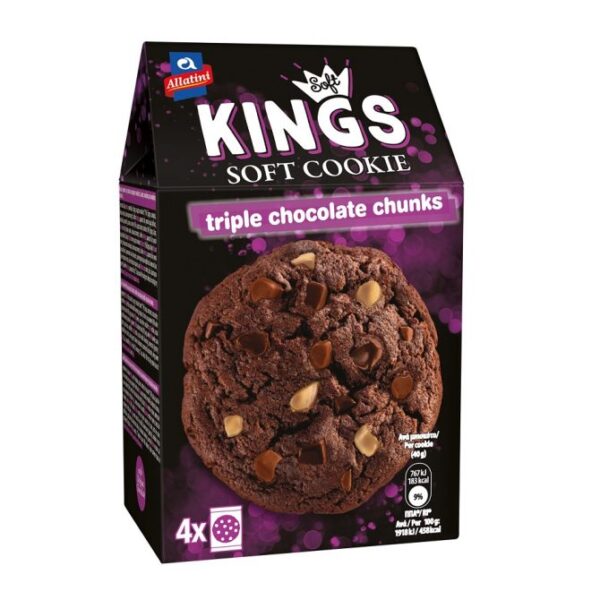 ΑΛΛΑΤΙΝΗ SOFT KINGS ΜΠΙΣΚΟΤΑ 4Χ40GR(160GR) ΤΡΙΠΛΗ ΣΟΚΟΛΑΤΑ * - Image 1