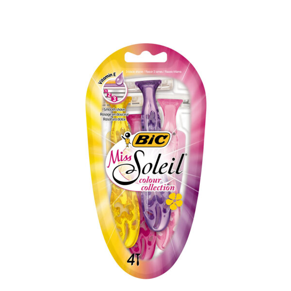 BIC ΞΥΡΑΦΑΚΙΑ MISS SOLEIL 3 COLOUR COLLECTION 4τεμ. VITAMIN E * - Image 1