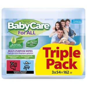 BABYCARE ΜΩΡΟΜΑΝΤΗΛΟ 54WIPES FOR ALL 3TEM (ΜΠΛΕ) *