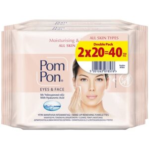 POM POΝ ΥΓΡΑ ΜΑΝΤΗΛΑΚΙΑ ΑΦΑΙΡΕΣΗΣ ΜΑΚΙΓΙΑΖ EYES & FACE 2X20τεμ *
