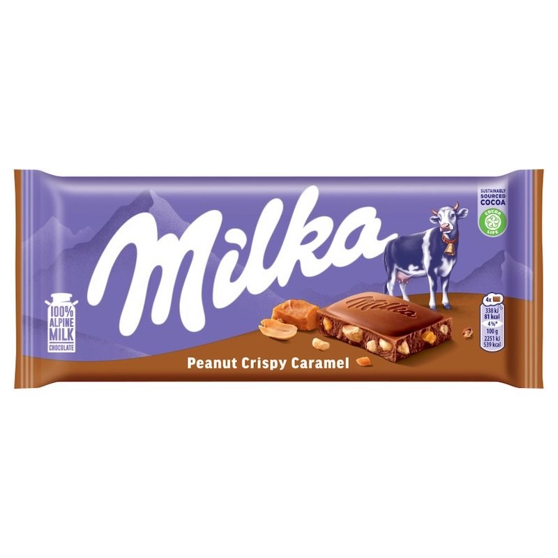 7622210999160 MILKA ΣΟΚΟΛΑΤΑ PEANUT CARAMEL 90gr - 24 * - Image 1