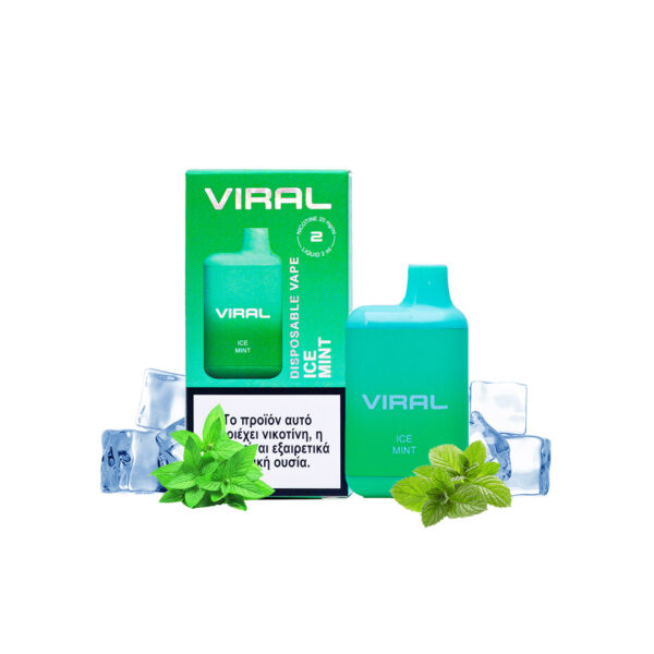 VIRAL ΗΛΕΚΤΡΟΝΙΚΟ ΤΣΙΓΑΡΟ ICE MINT 2ML (600 PUFFS) Nicotine 20mg/ml * - Image 1