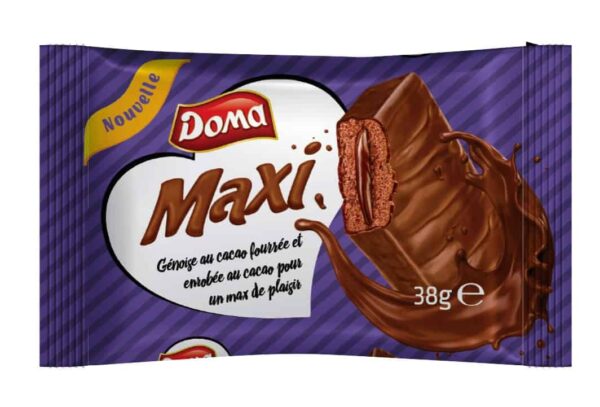 DOMA MAXI 38GR ΜΠΑΡΑ ΚΕΙΚ ΣΟΚΟΛΑΤΑΣ,ΓΕΜΙΣΗ ΣΟΚΟΛΑΤΑ ΜΕ ΕΠΙΚΑΛΥΨΗ ΣΟΚΟΛΑΤΑΣ * - Image 1