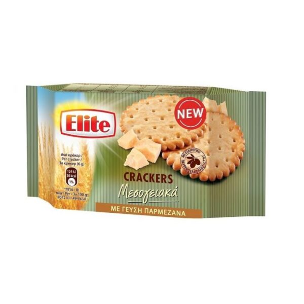 ELITE CRACKERS ΜΕ ΠΑΡΜΕΖΑΝΑ 105gr * - Image 1