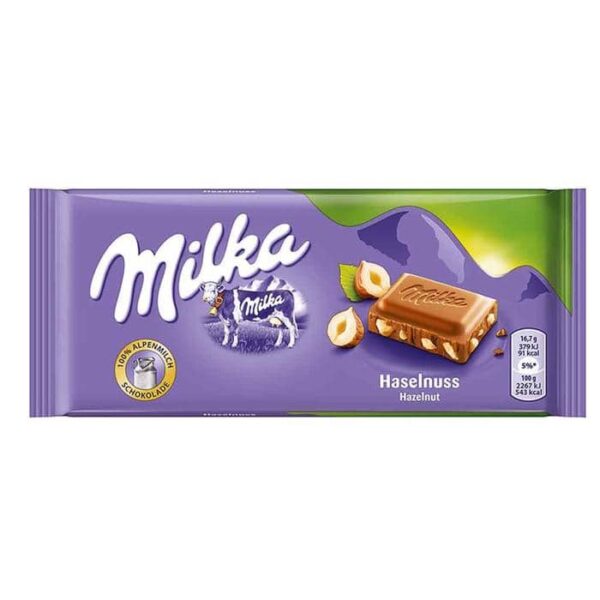 MILKA ΣΟΚΟΛΑΤΑ HAZELNUT 90gr - 24 * - Image 1