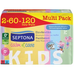 SEPTONA ΜΩΡΟΜΑΝΤΗΛΑ CALM&CARE KIDS ΜΕ ΠΑΝΘΕΝΟΛΗ 2Χ60TEM *
