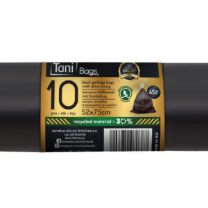 TANI ΜΑΥΡΕΣ ΣΑΚΟΥΛΕΣ ΑΠΟΡΡΙΜΜΑΤΩΝ ΜΕ ΚΟΡΔΟΝΙ 52Χ75cm *