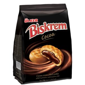 ULKER BISKREM COCOA ΜΠΙΣΚΟΤΟ ΜΕ ΓΕΜΙΣΗ ΚΡΕΜΑ ΚΑΚΑΟ 150gr *