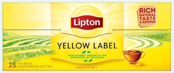 LIPTON  ΜΑΥΡΟ ΤΣΑΙ YELLOW LABEL 25 ΦΑΚΕΛΑΚΙΑ (2grx25pc) 50gr * - Image 1