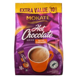 MOKATE HOT CHOCOLATE DRINK SALTED CARAMEL FLAVOUR (10X18GR) *