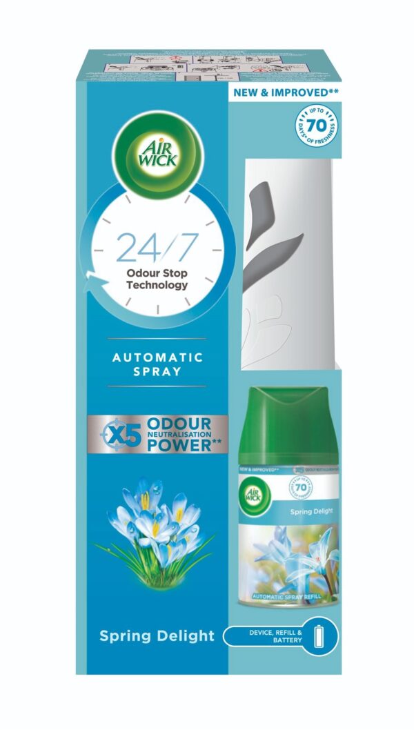 AIR WICK 250ml ΣΥΣΚΕΥΗ ΑΣΠΡΗ + SPRING DELIGHT * - Image 1