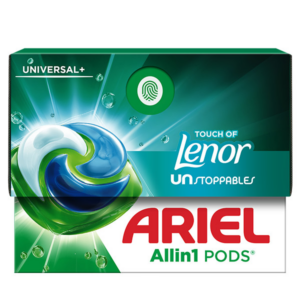 ARIEL PODS 10 ALL IN ONE TOUCH OF LENOR UNSTOPPABLES *
