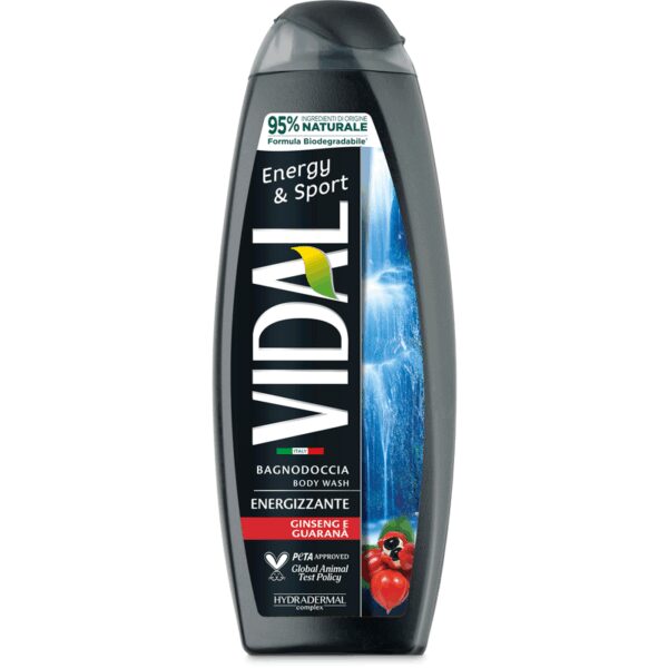 VIDAL ΑΦΡΟΛΟΥΤΡΟ 500ml MEN ENERGY&SPORT (ΜΑΥΡΟ) * - Image 1