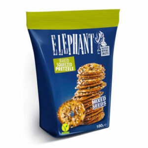 ELEPHANT  BAKES SQUEEZED PRETZELS MIXED SEEDS 80GR *