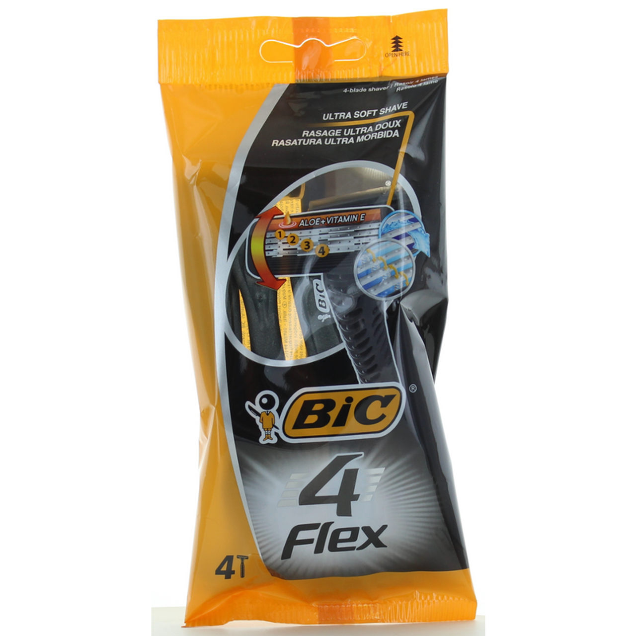 084563-003_01__84648.1753230957 BIC ΞΥΡΑΦΑΚΙΑ FLEX4 4τεμ. (4 ΛΕΠΙΔΕΣ) ALOE + VITAMIN E * - Image 1