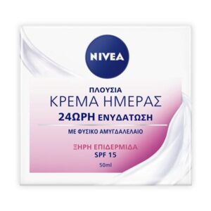 NIVEA ΚΡΕΜΑ ΗΜΕΡΑΣ ΜΕ SPF15 ΕΝΥΔΑΤΙΚΗ ΜΕ ΑΜΥΓΔΑΛΕΛΑΙΟ 50ML (ΞΗΡΗ ΕΠ.) *
