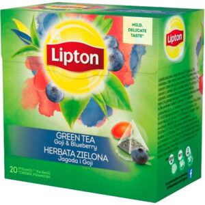 LIPTON  ΠΡΑΣΙΝΟ ΤΣΑΙ ΜΕ GOJI & BLUE BERRY 20 ΦΑΚΕΛΑΚΙΑ ΠΥΡΑΜΙΔΑ 28gr *