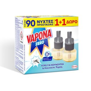 VAPONA ΥΓΡΟ ΑΝΤΑΛΛΑΚΤΙΚΟ ZERO ΓΙΑ ΚΟΥΝΟΥΠΙΑ 1+1 (2Χ18ml) *