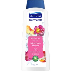 SEPTONA DERMASOFT ΑΦΡΟΛΟΥΤΡΟ 750ml VELVET PEACH & FREESIA *