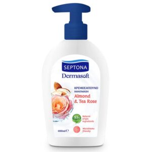 SEPTONA DERMASOFT ΚΡΕΜΟΣΑΠΟΥΝΟ ΑΝΤΛΙΑ 400ml ALMOND & TEA ROSE *